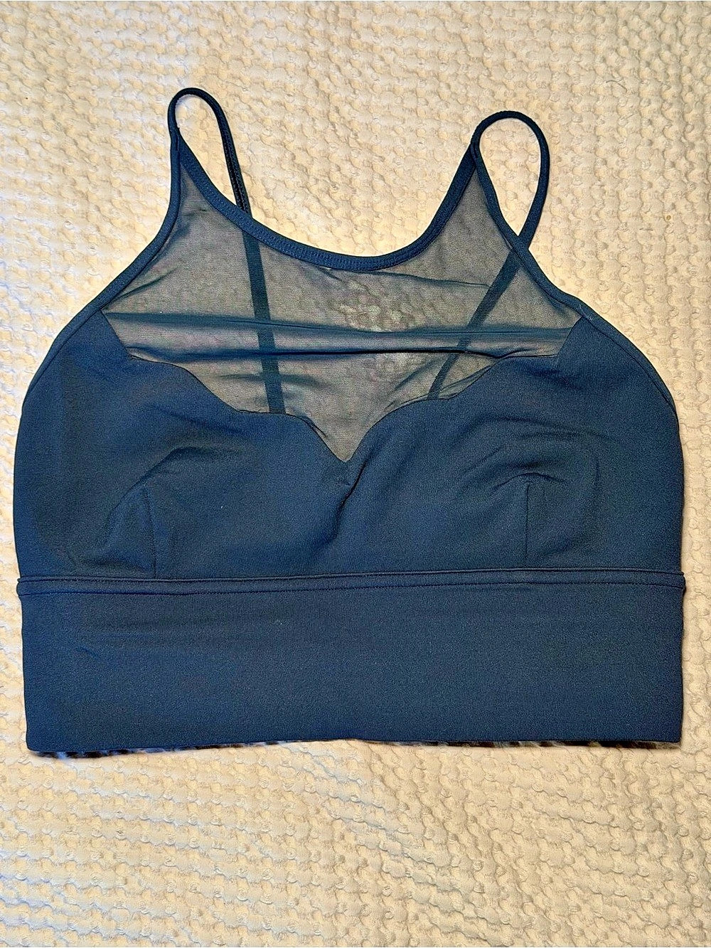 lululemon Mesh Cut-Out Cropped Tank Top *SLNSH Collection navy